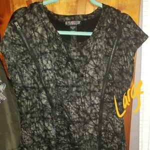 Mini dress with zipper detail